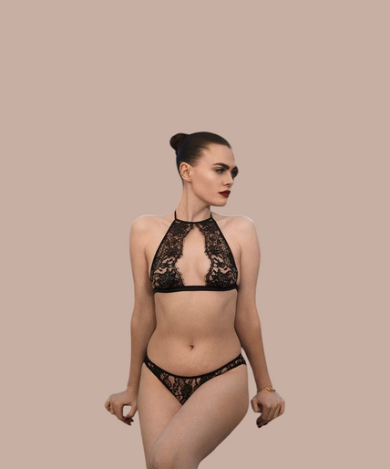 Coco de Mer Hera Thong in Black - Pleasurements