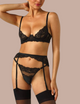 Coco de Mer – Seraphine Jarretel Zwart - 60% Korting! - L/XL