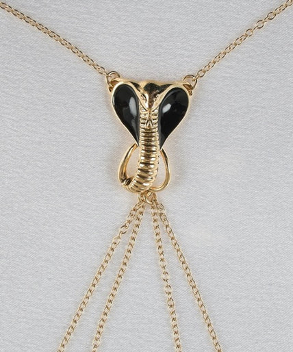 Sylvie Monthulé Breast Sacred Cobra Necklace Design Gold