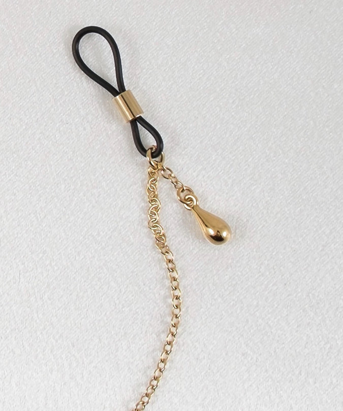 Breast Necklace Penis Sculpture Goud