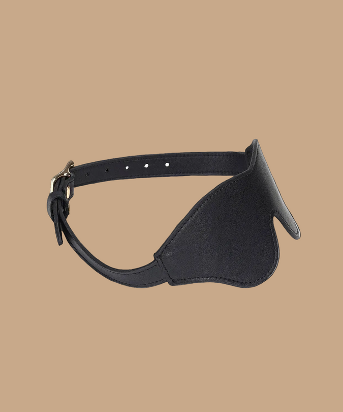 Liebe Seele Dark Secret Leather Blindfold – Black