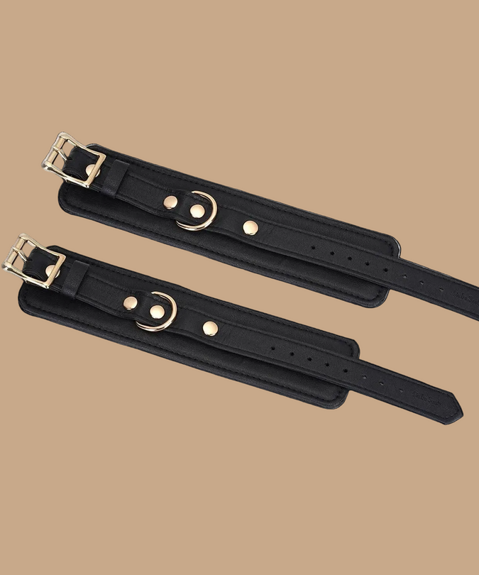 Liebe Seele Dark Secret Leather Wrist Cuffs – Black