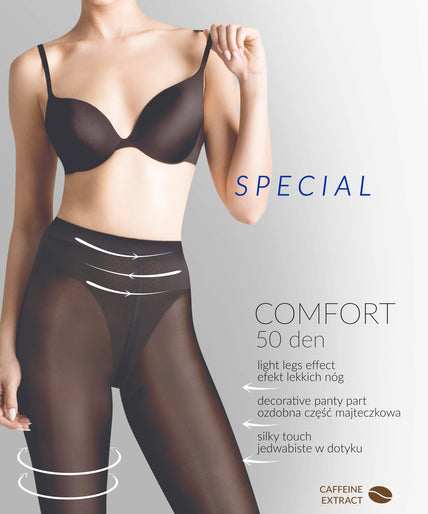 Gabriella Special Tights Comfort 50 Den Black