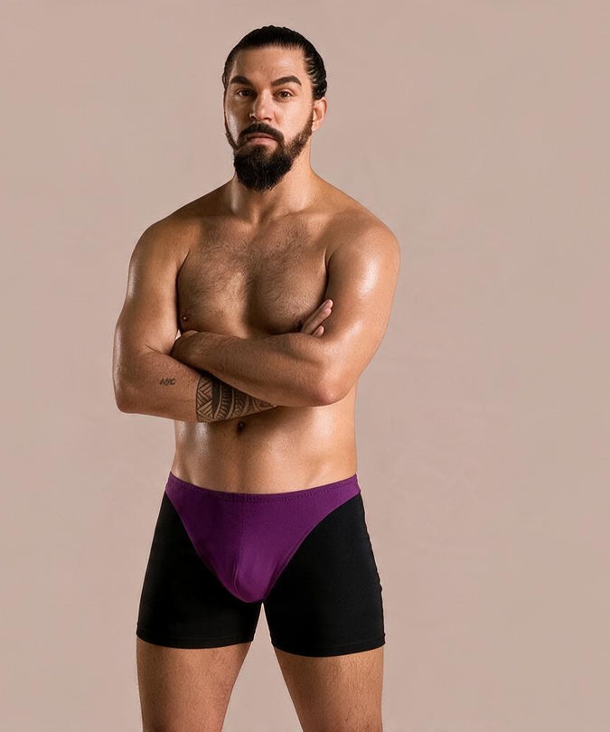 Passion Men – Boxer 009 Lilac/black Erotic Lingerie | Premium Men’s Underwear