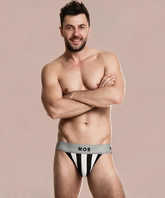 Mob – Classic Stripe Witte Jock Maat S