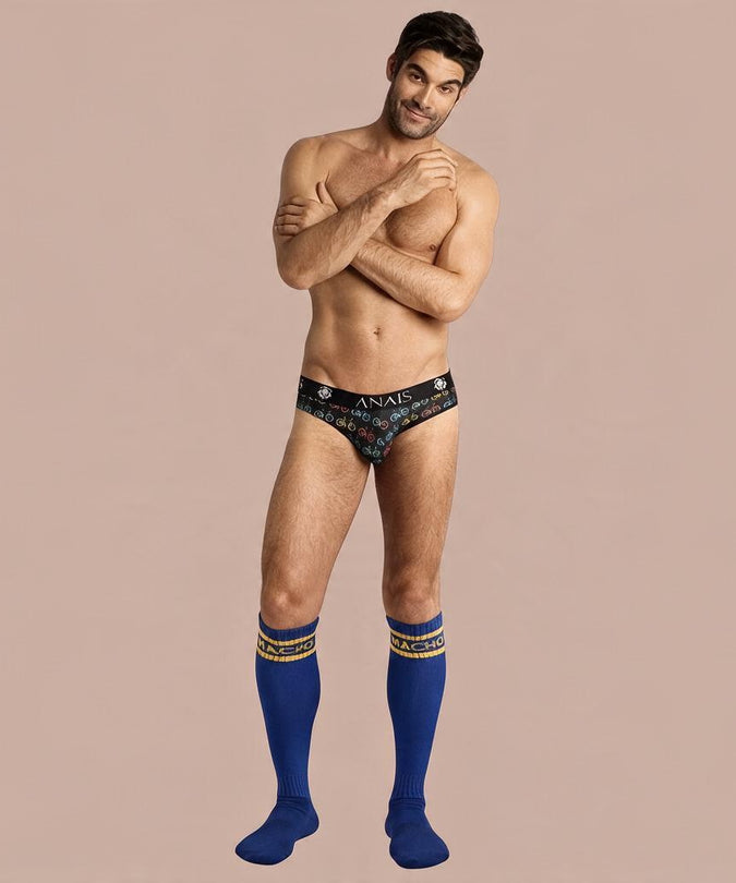 Macho – Lange Sokken One Size Blauw