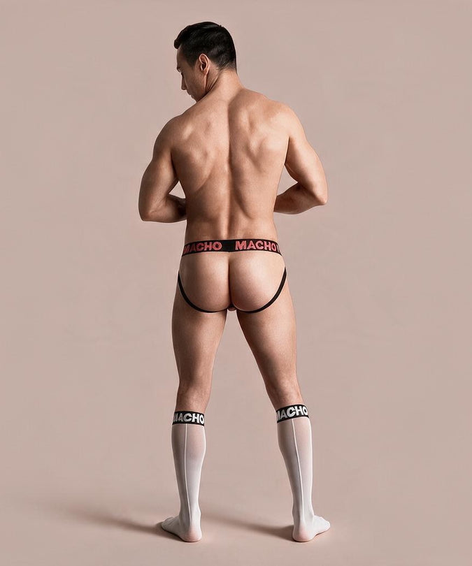 Macho – Dunne Sokken One Size Wit