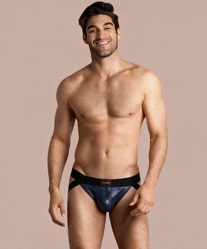 Burn – 006 Jock Glanzend Blauw / Zwart S