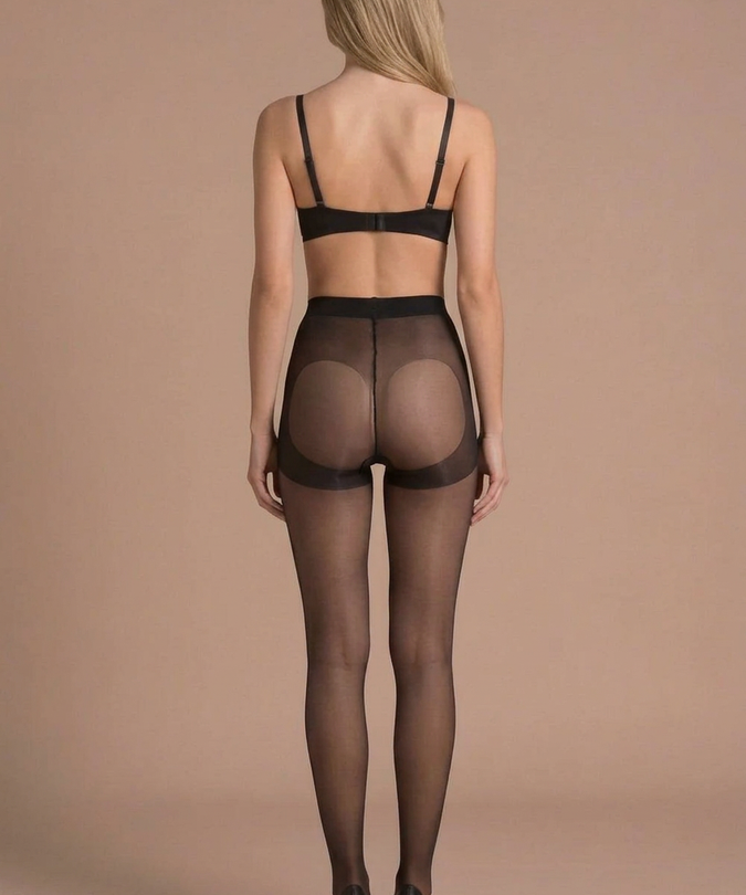 Gabriella Push Up 20 Den Black – achteraanzicht