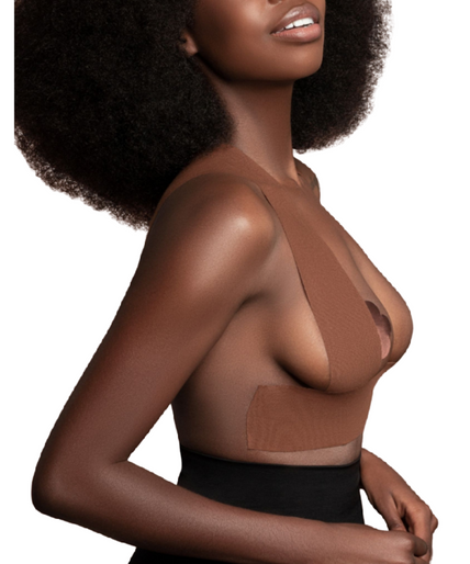 Bye – Bra – Body Tape 5 M X 6.5 Cm + 3 Pairs of Nipple Covers Brown