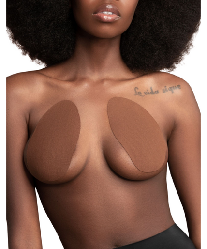 BYE-BRA - BREASTS ENHANCER + 3 PAIRS OF SATIN BROWN CUP D/F
