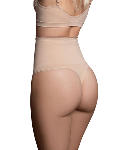 BYE-BRA - NAADLOZE STRING PANTY BEIGE MAAT S