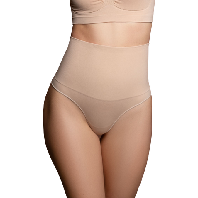 Bye – Bra – Thong Style Seamless Girdle Beige Size M