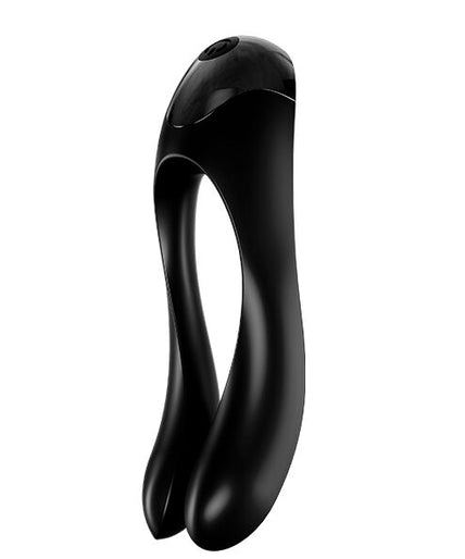 SATISFYER - CANDY CANE FINGER VIBRATOR BLACK