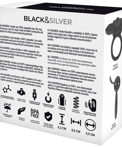 BLACK&SILVER - CAMERON REMOTE CONTROL COCKRING WATCHME