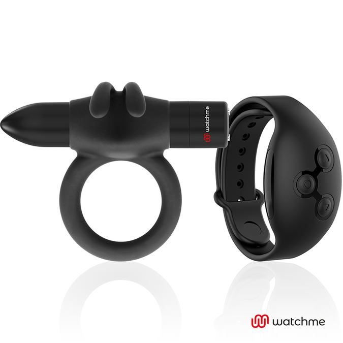 Black&silver – Agron Remote Control Cockring Watchme