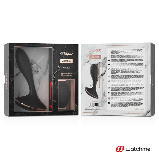 ANBIGUO - WATCHME AFSTANDSBEDIENING TRILLENDE ANALPLUG VERNET