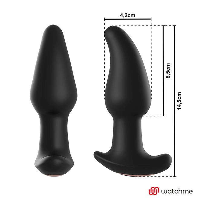 ANBIGUO - WATCHME AFSTANDSBEDIENDE ANALE PLUG VIBRATOR MET ROTATIE VAN AMADEUS PARELS