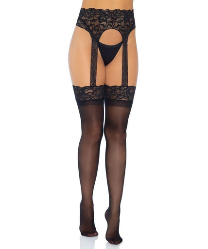 LEG AVENUE - OPAQUE JARRETELKOUS ONE SIZE