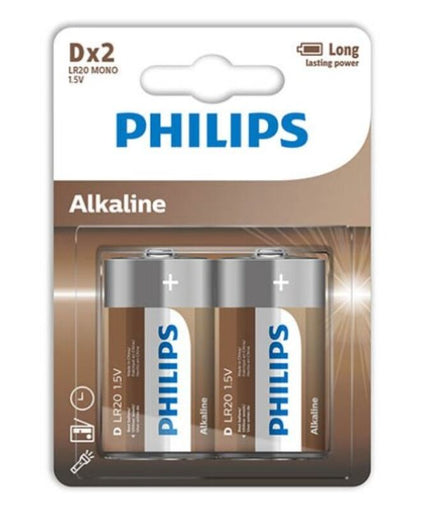 PHILIPS - ALKALINE BATTERY D LR20 BLISTER*2
