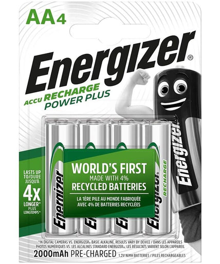 ENERGIZER - RECHARGEABLE BATTERIES AA4 BLISTER 4