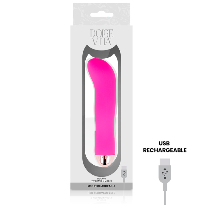 Dolce Vita – Oplaadbare vibrator Twee Roze 7 Snelheden