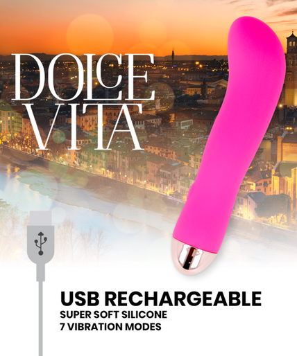 Pleasurements – Dolce Vita – Oplaadbare Vibrator Twee Roze 7 Snelheden