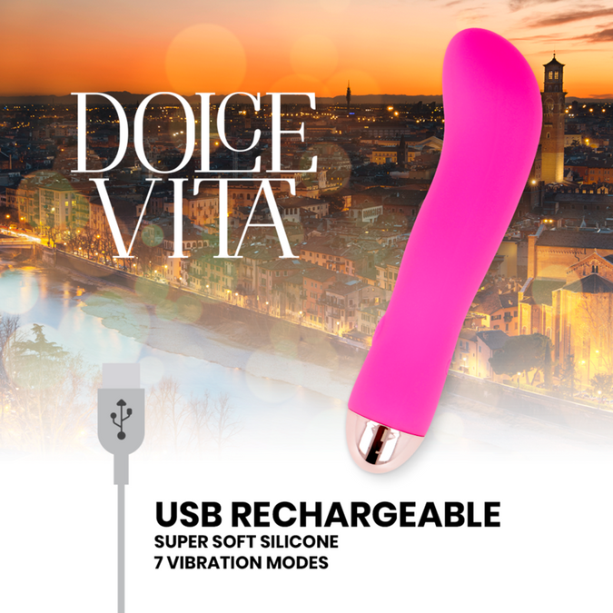 Dolce Vita – Oplaadbare vibrator Twee Roze 7 Snelheden