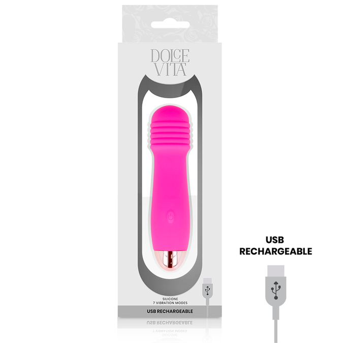 Pleasurements – Dolce Vita – Oplaadbare Vibrator Drie Roze 7 Snelheden