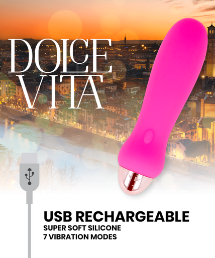 DOLCE VITA - RECHARGEABLE VIBRATOR FIVE PINK 7 SPEEDS