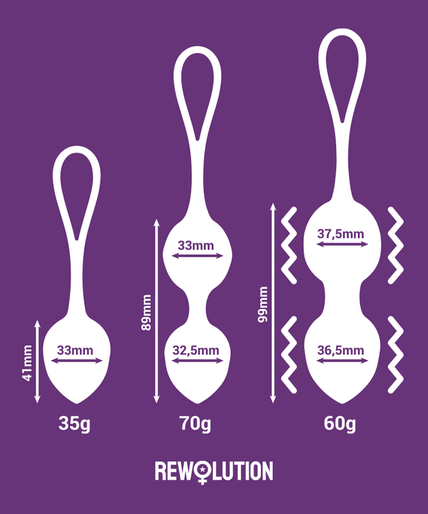 REWOLUTION - REWOBEADS VIBRATING BALLS REMOTE CONTROL WITH WATCHME TECHNOLOGY