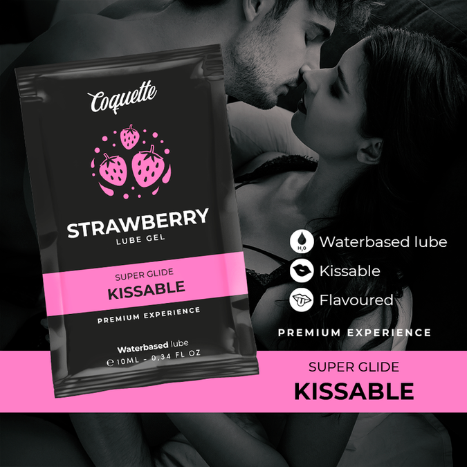COQUETTE CHIC DESIRE - AARDBEI OP WATERBASIS KUSBAAR GLIJMIDDEL POCKET 10 ML