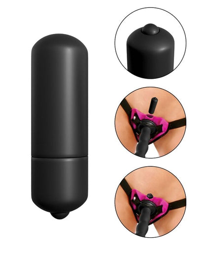 FETISH FANTASY SERIES - VIBRATING STRAP-ON SET PURPLE.