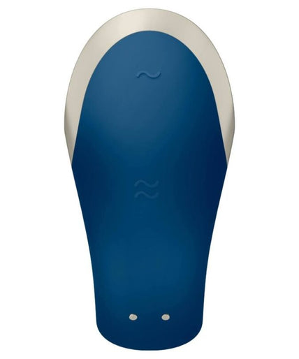 SATISFYER - DOUBLE LOVE LUXURY PARTNER VIBRATOR BLUE