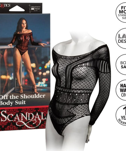 CALEXOTICS - SCANDAL SCHOUDER BODYSUIT ÉÉN MAAT