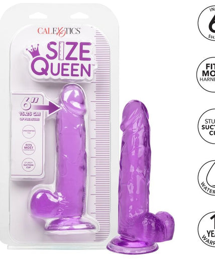 CALEXOTICS - SIZE QUEEN DILDO PURPLE 15.3 CM
