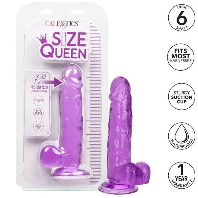 Pleasurements – Calexotics – Size Queen Dildo Purple 15.3 Cm