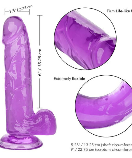 CALEXOTICS - SIZE QUEEN DILDO PURPLE 15.3 CM