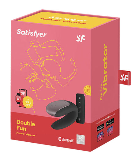 Satisfyer – Double Fun Partner Vibrator Zwart