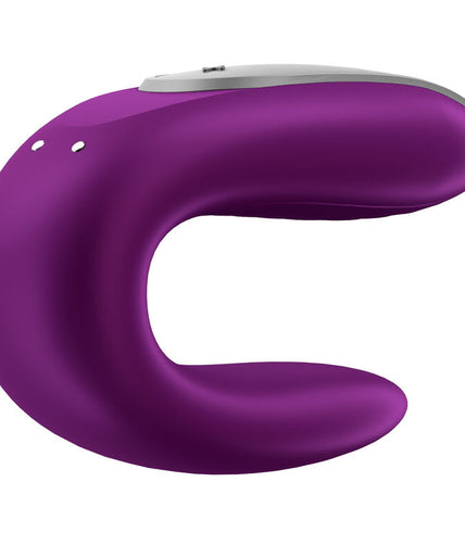 SATISFYER - DOUBLE FUN PARTNER VIBRATOR PURPLE