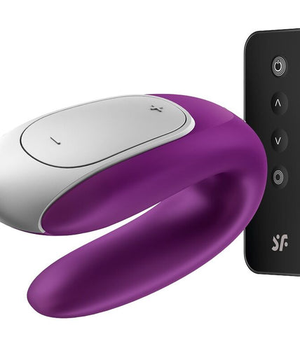 SATISFYER - DOUBLE FUN PARTNER VIBRATOR PURPLE