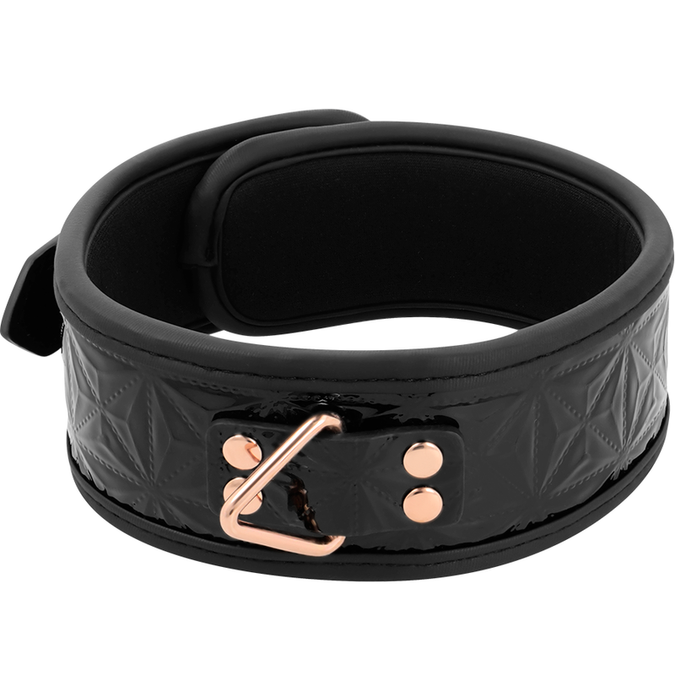 Begme – Black Edition Basic Vegan Leren Halsband met Neopreen Voering