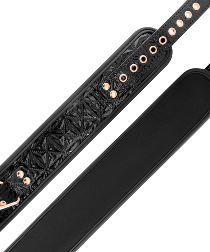 BEGME - BLACK EDITION PREMIUM VEGAN LEATHER COLLAR WITH NEOPRENE LINING