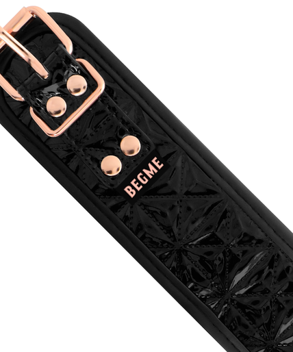 BEGME - BLACK EDITION COLLAR WITH NIPPLE CLAMPS WITH NEOPRENE LINING
