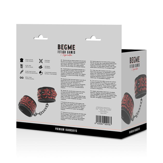 Begme – Red Edition Core Handschellen mit Neoprenfutter 