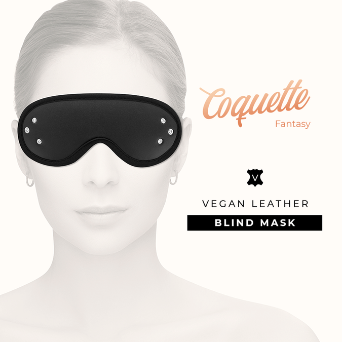 Coquette Chic Desire – Fantasie veganistisch leren blinddoek met neopreen voering