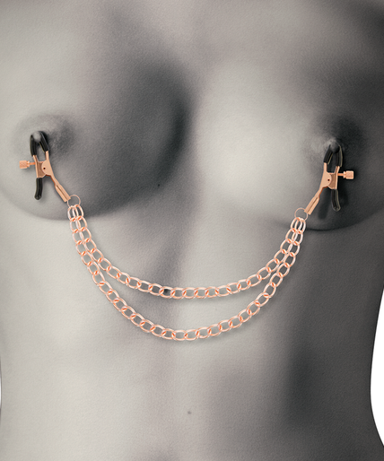 Coquette Chic Desire – Fantasy Metall-Brustwarzenklemmen mit Kette