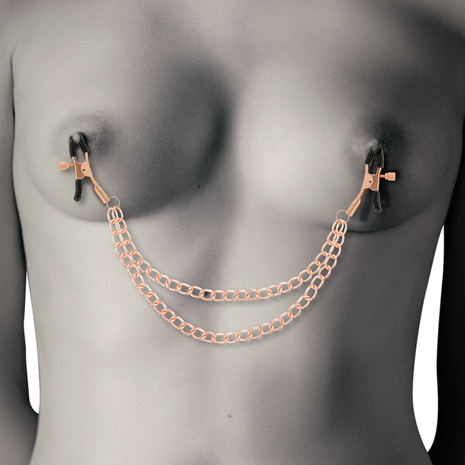 Coquette Chic Desire – Fantasy Metall-Brustwarzenklemmen mit Kette