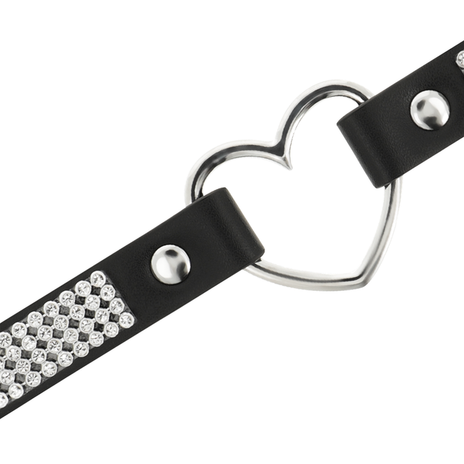 Coquette Chic Desire – Vegan leren choker met hartje