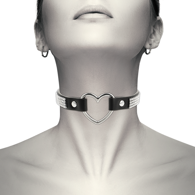 Coquette Chic Desire – Vegan leren choker met hartje